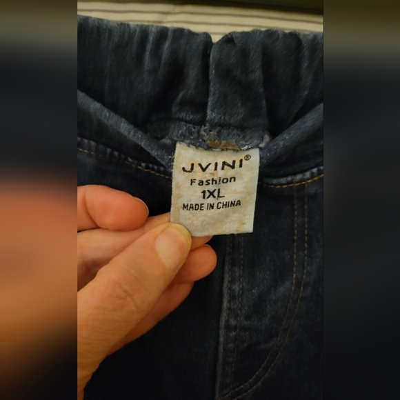 JVINI Fashion 1XL Elastic Waist Jeans Denim - Picture 5 of 8